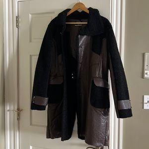 Men faux leather jacket